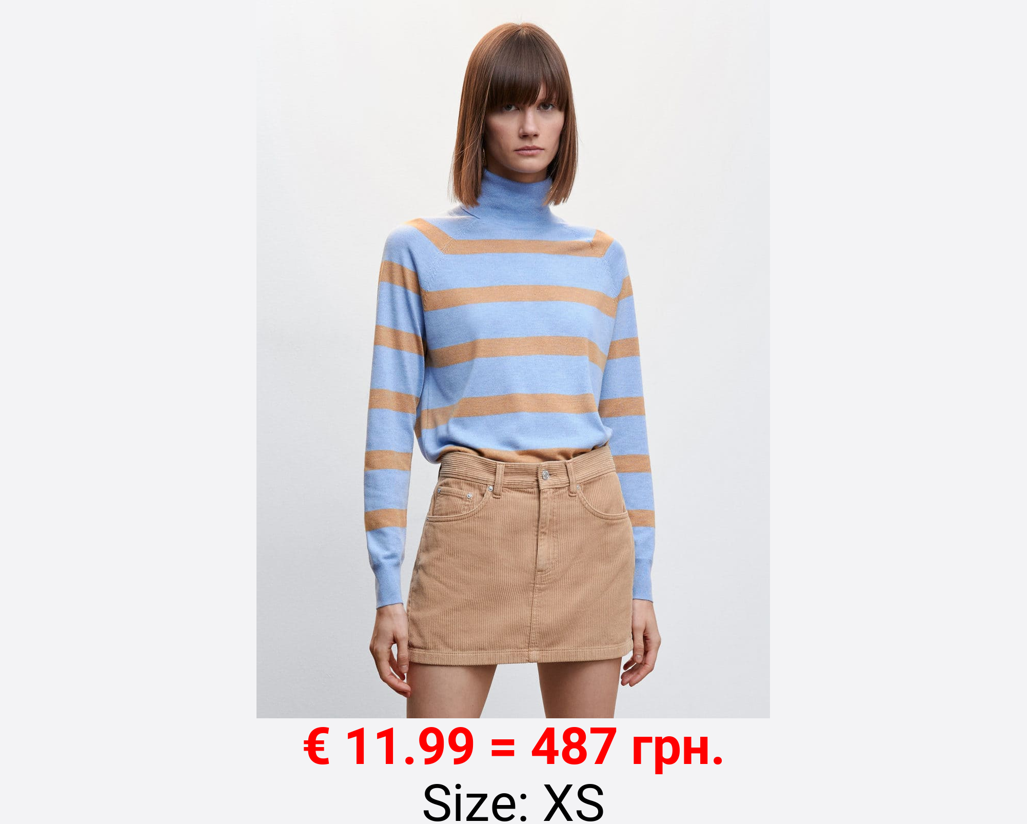 Jersey punto fino cuello vuelto