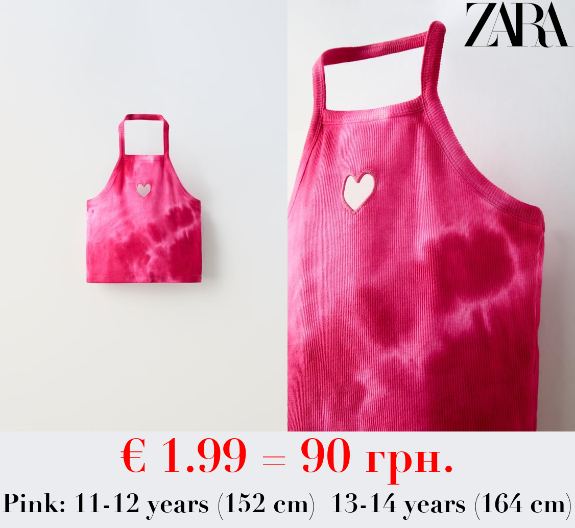 TIE-DYE TOP WITH CUT-OUT DETAIL