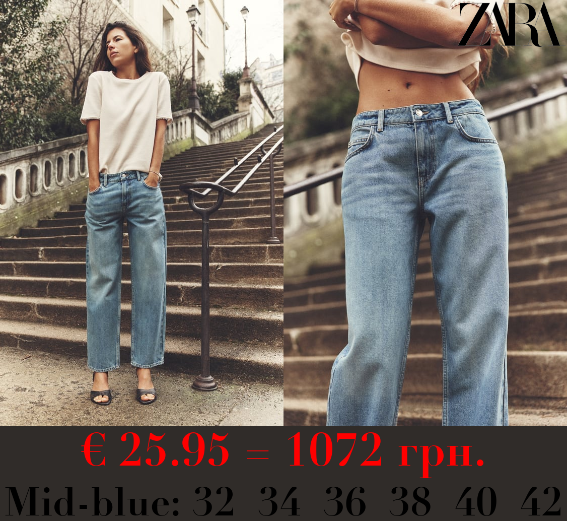 Z1975 STRAIGHT-LEG MID-RISE CROPPED JEANS