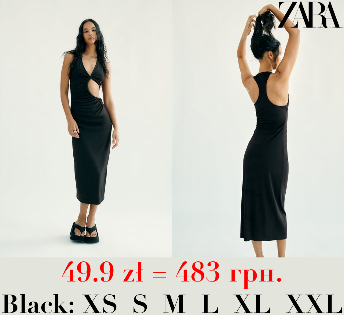 MIDI DRESS WITH CUT-OUT DETAIL