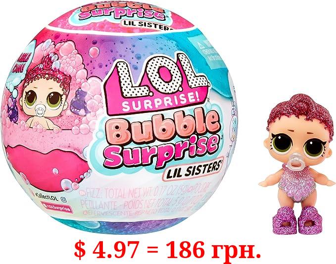 L.O.L. Surprise! LOL Surprise Bubble Surprise Lil Sisters - Collectible Doll, Baby Sister, Bubble Foam Reaction - Great Gift for Girls Age 4+