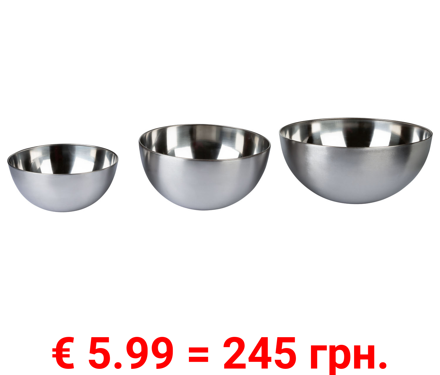 ERNESTO® Schüsselset, 3-teilig, platzsparend ineinander stapelbar