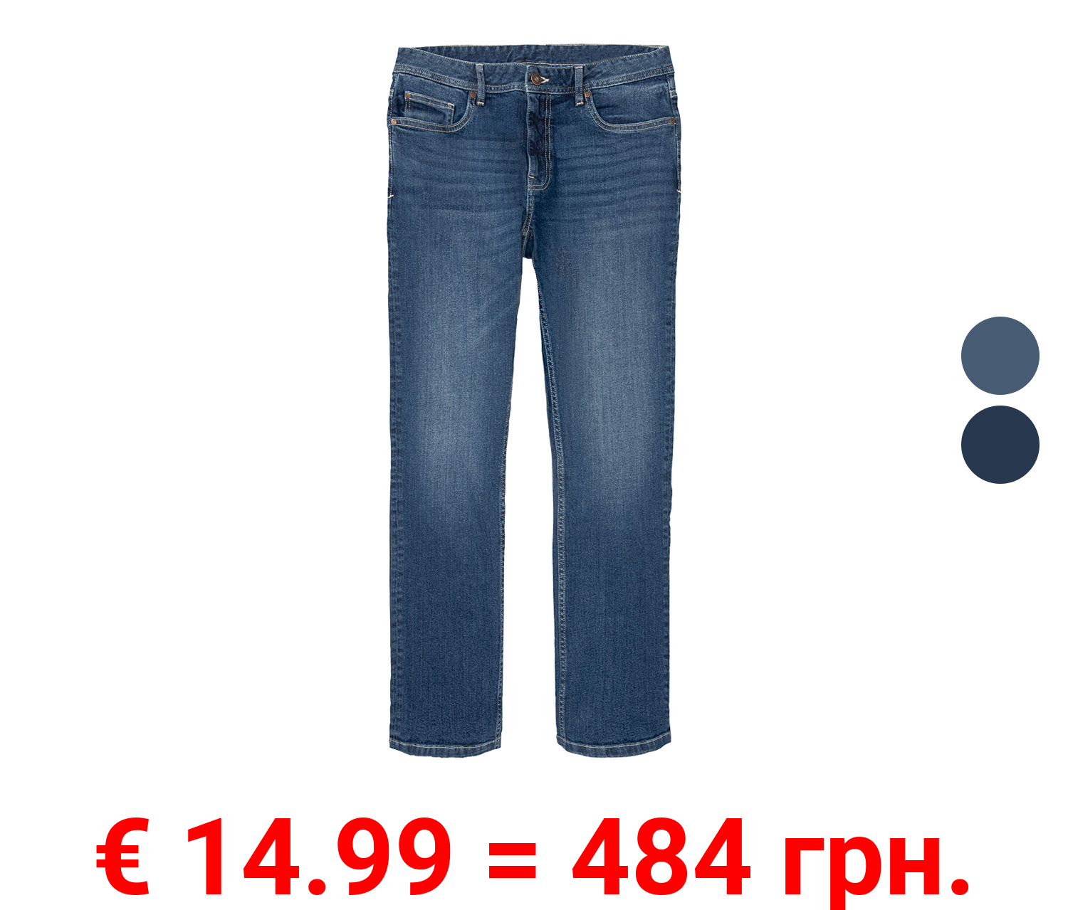 LIVERGY® Herren Jeans, Straight Fit, mit Baumwolle