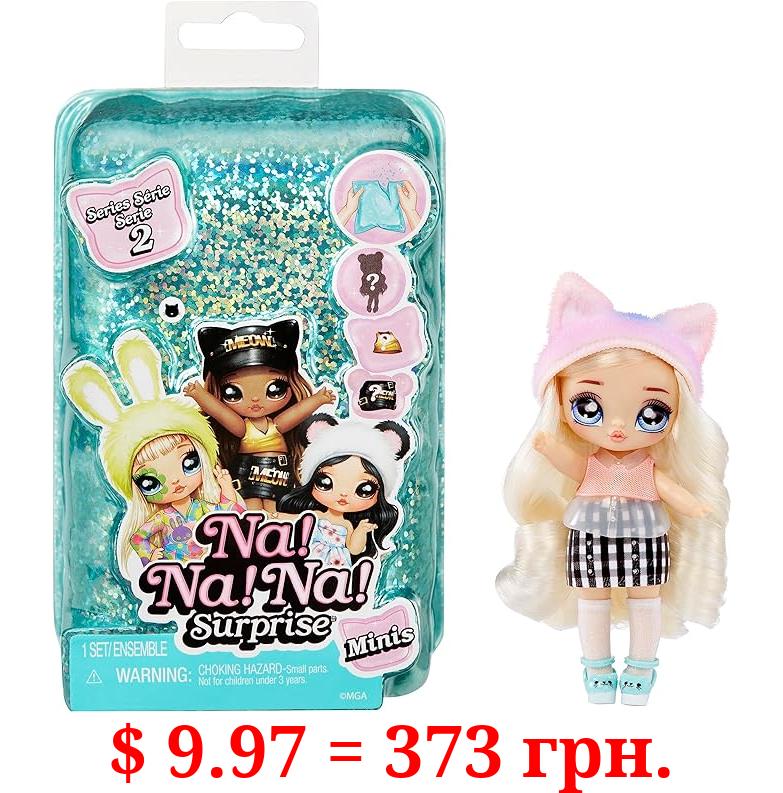 Na! Na! Na! Surprise Minis Series 2-4" Fashion Doll - Mystery Packaging with Confetti Surprise, Includes Doll, Outfit, Shoes, Poseable, Great Toy Gift for Kids Girls Boys Ages 4 5 6 7 8+ Years