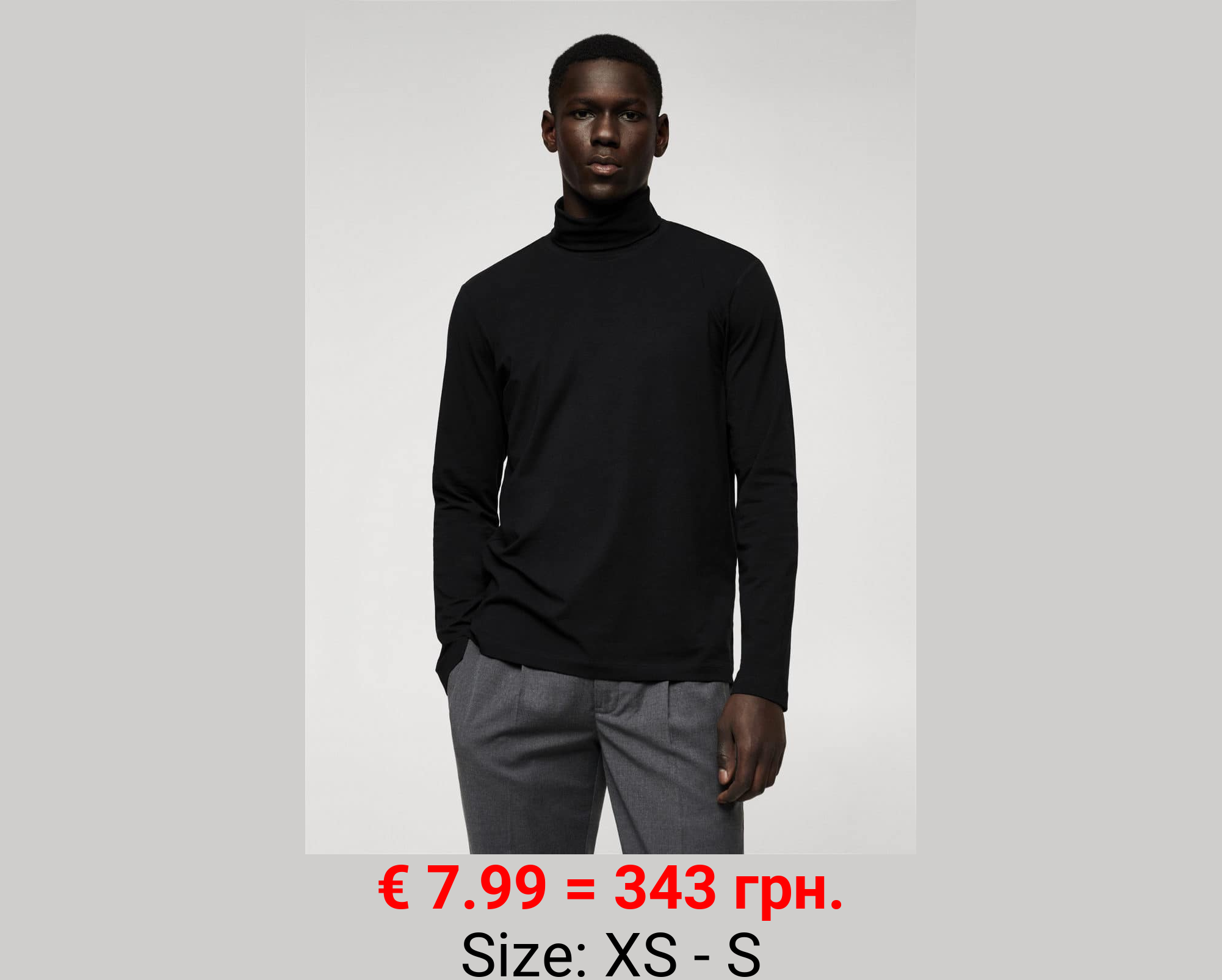 Camiseta manga larga cuello alto