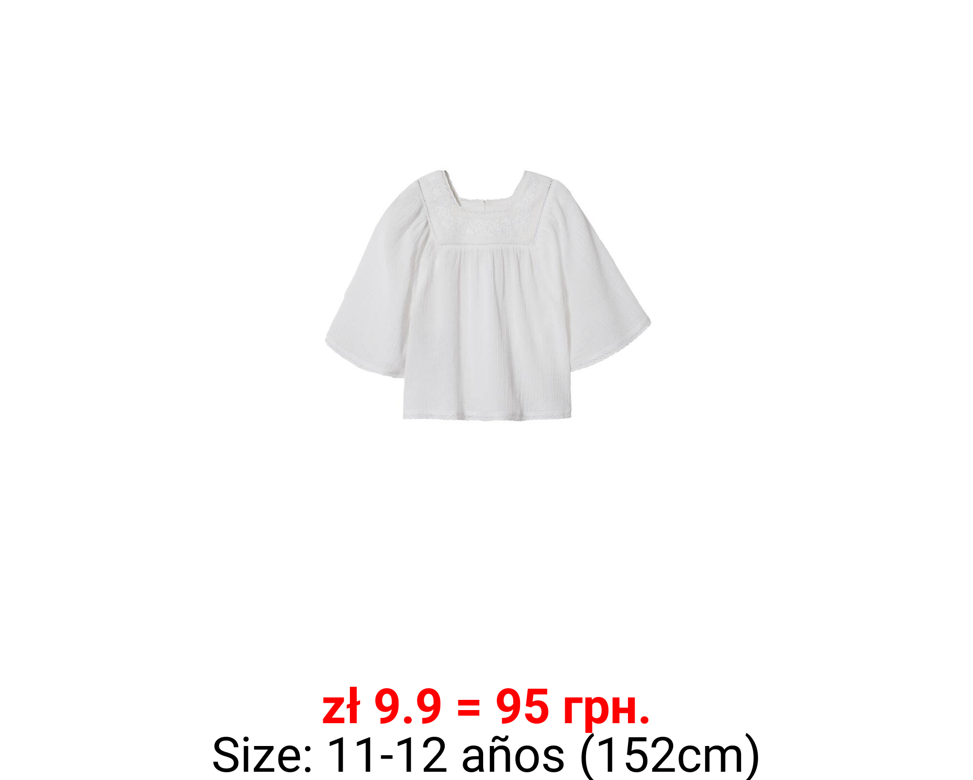 Blusa algodón bordados