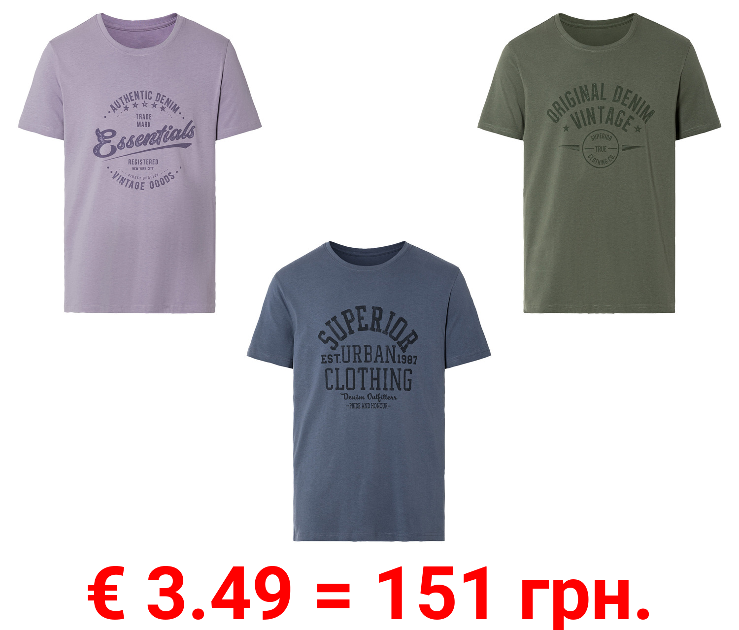 LIVERGY® Herren T-Shirt mit Print aus reiner Baumwolle