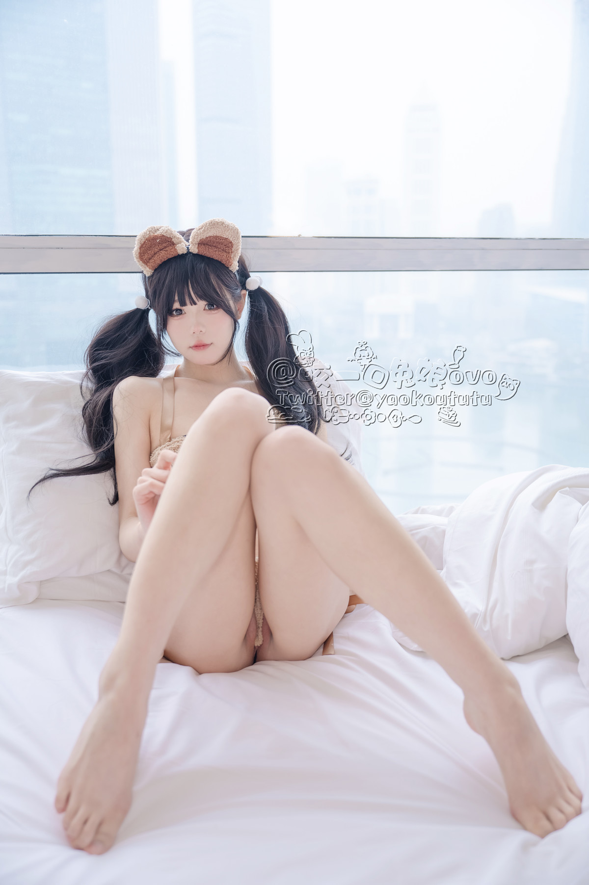 Cosplay 黏黏团子兔 小熊睡衣 33