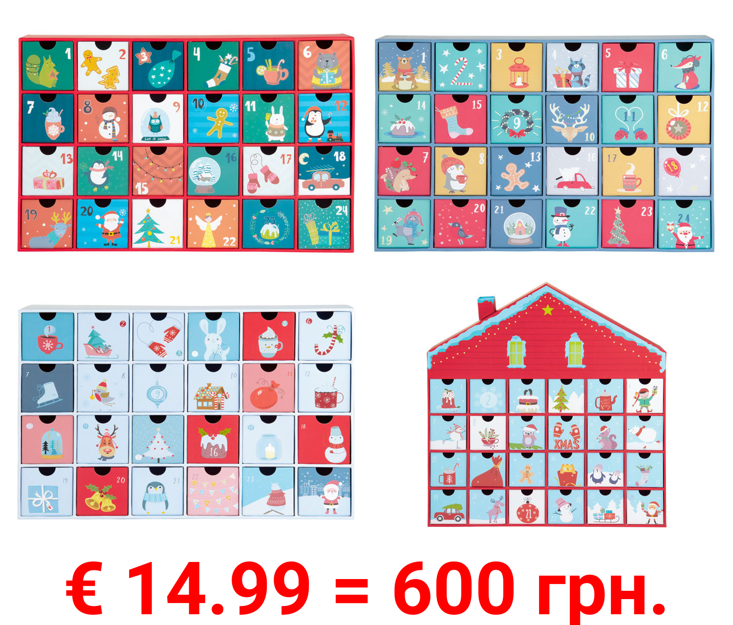 LIVARNO home Adventskalender, wiederverwendbar