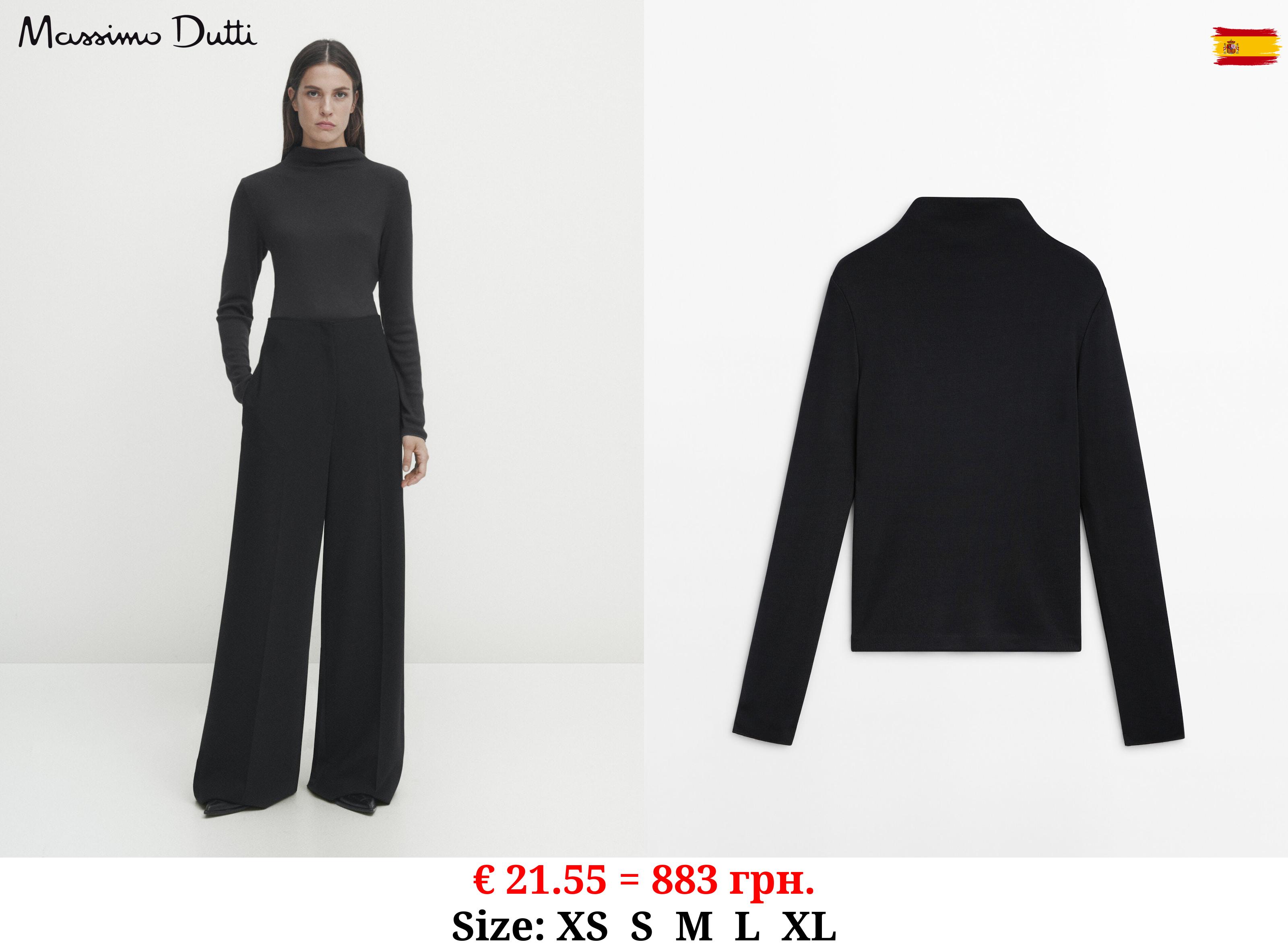 Long sleeve T-shirt with a cowl high neck LEAD