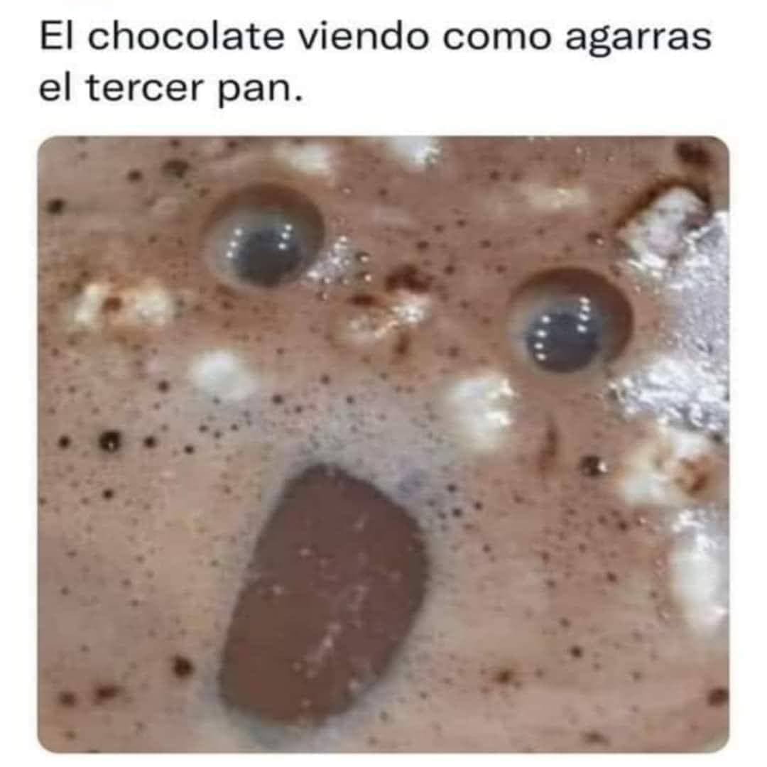 El chocolate cuando ve otro pan