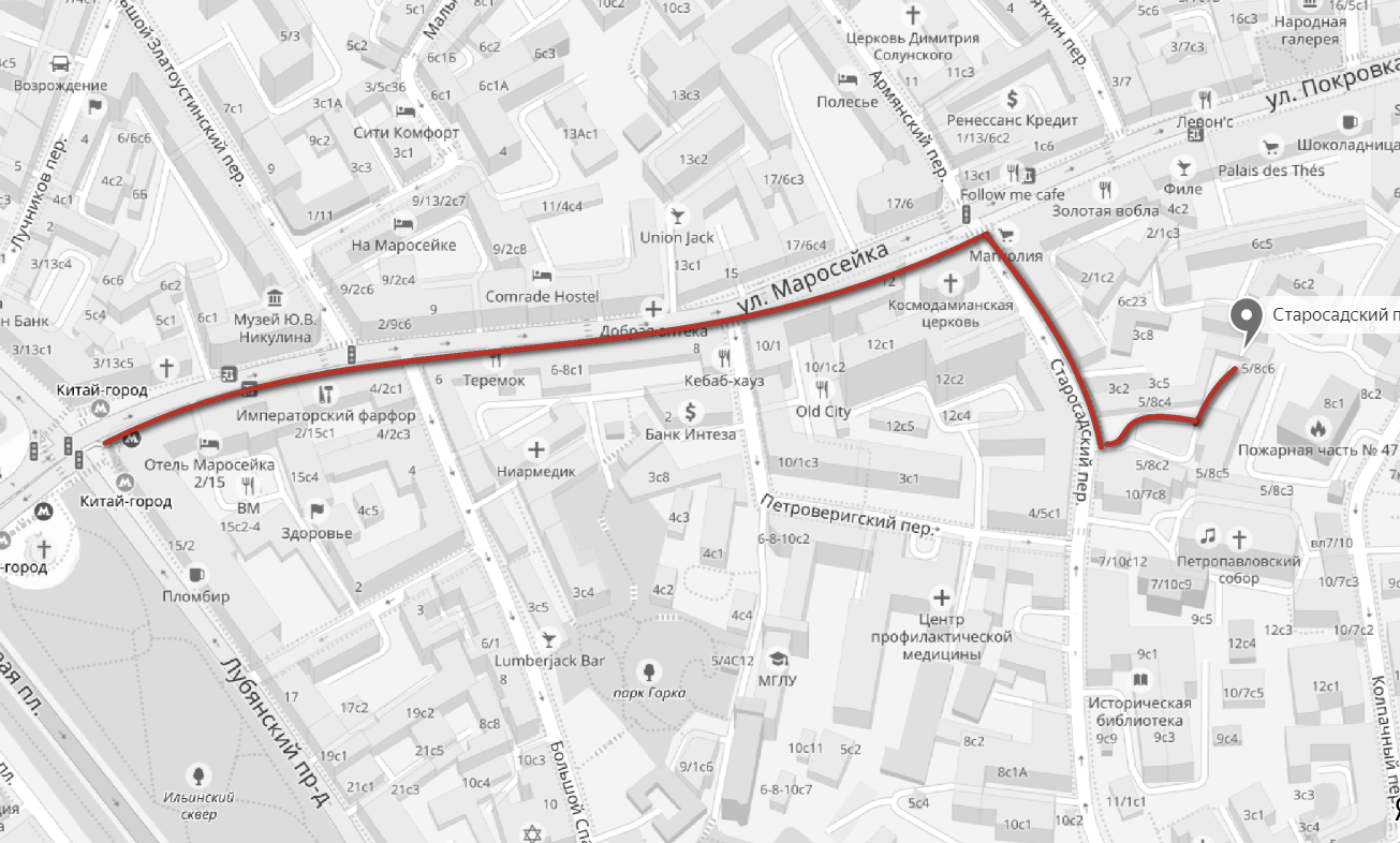 М китай город. Старосадский переулок на карте Москвы. Старосадский переулок 7/10 на карте. Старосадский переулок 7 на карте. Старосадский переулок 5 карта.