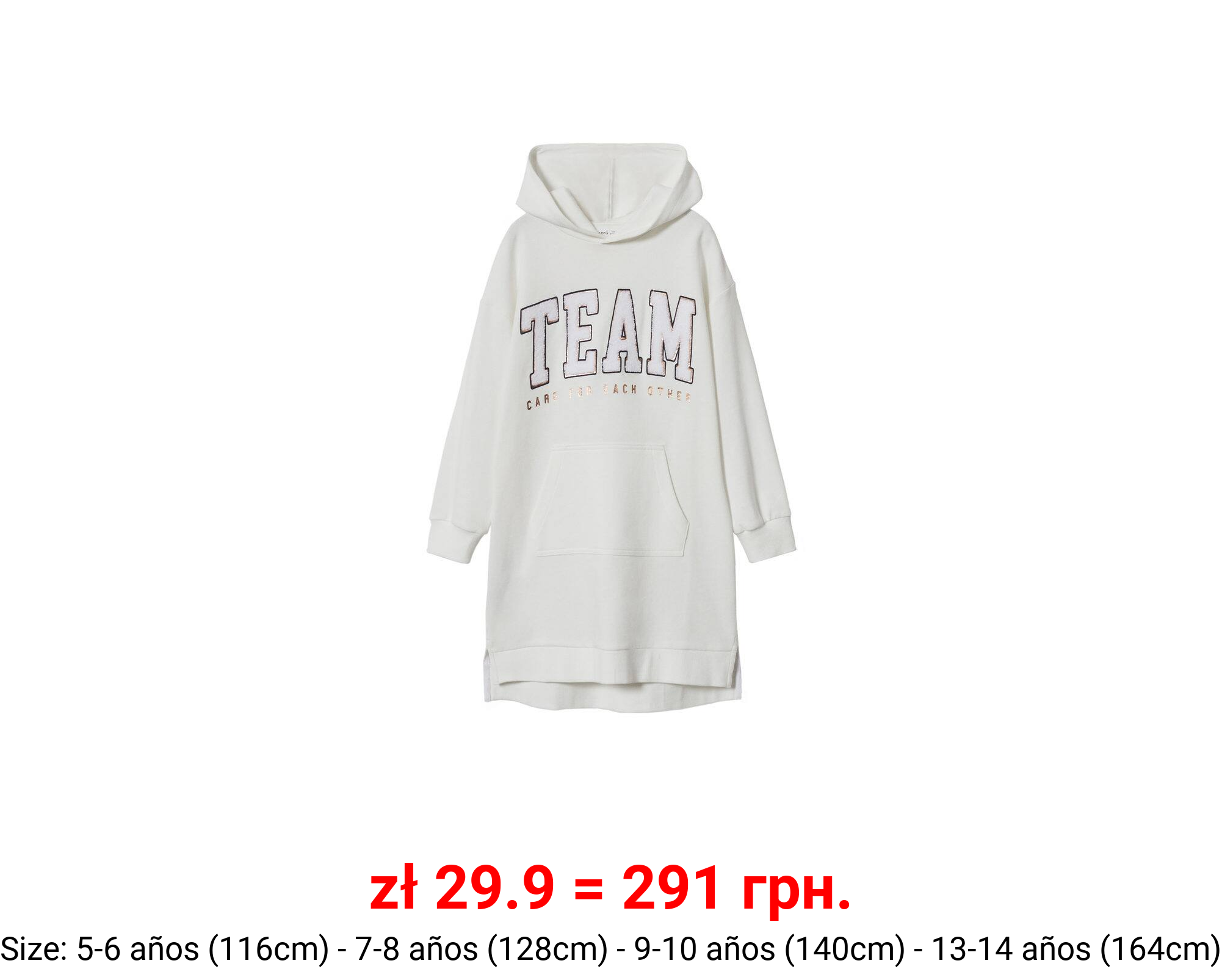 Vestido sudadera mensaje