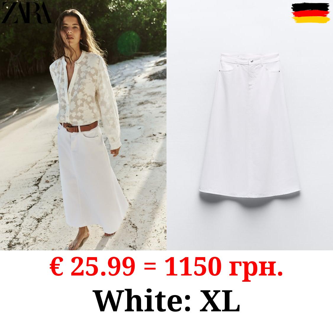 Z1975 DENIM CAPE MIDI SKIRT