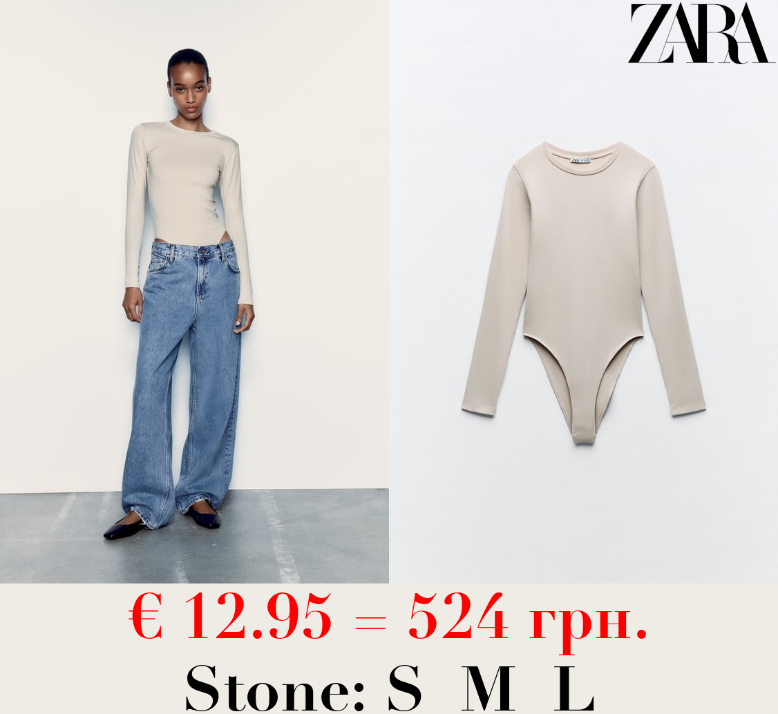 MODAL BODYSUIT WITH LONG SLEEVES