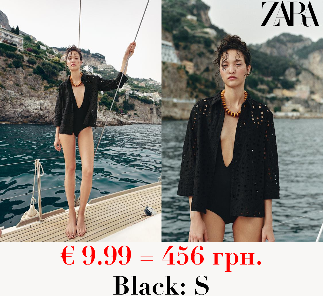 ZW COLLECTION EMBROIDERED POPLIN SHIRT