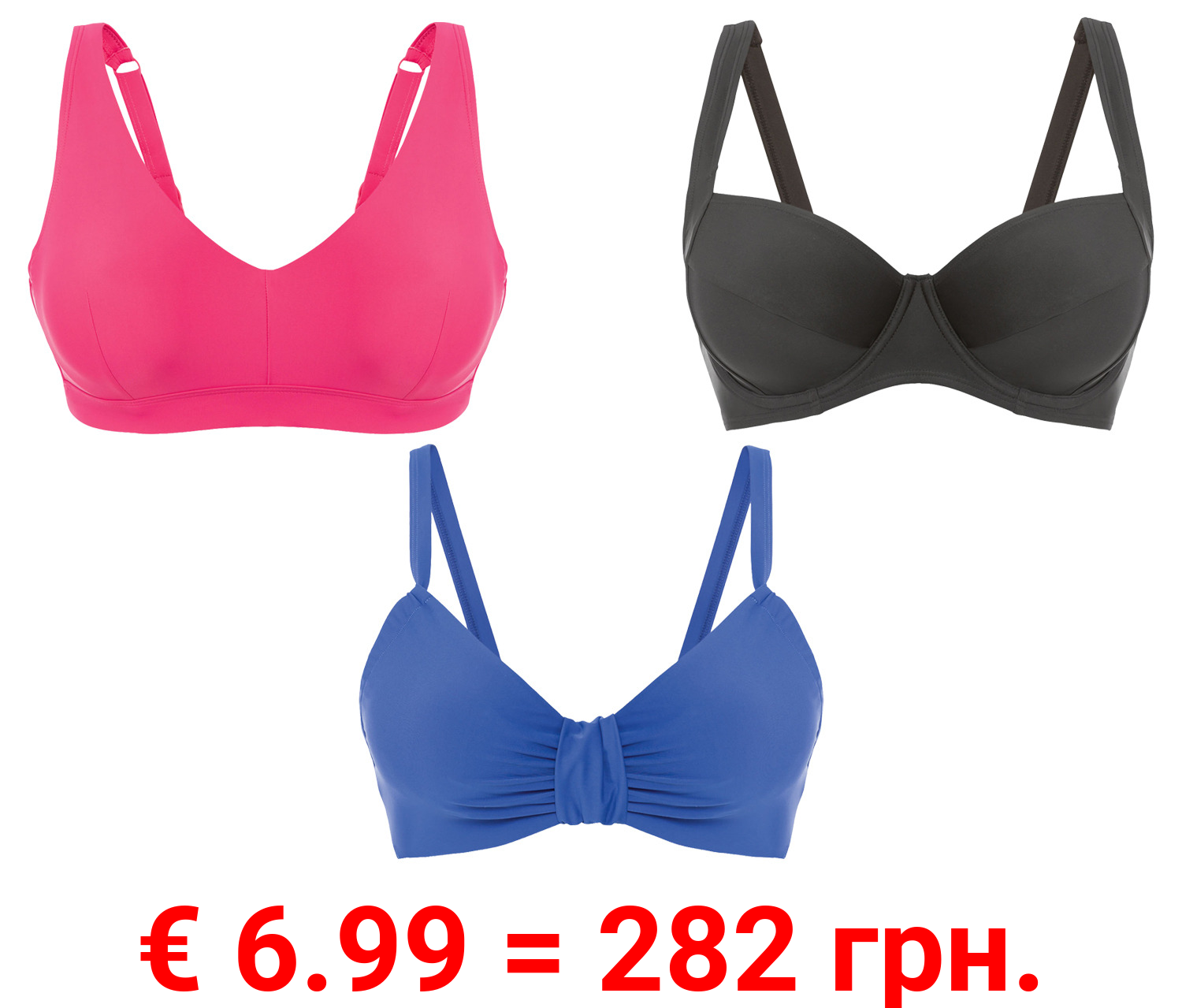 esmara® Damen Bikini Oberteil mit verstellbaren Trägern