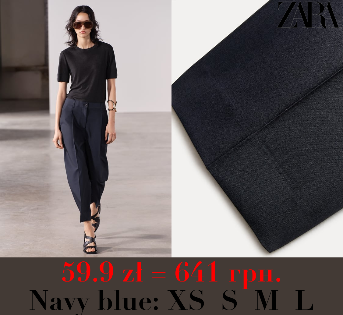 ZW COLLECTION DARTED TROUSERS