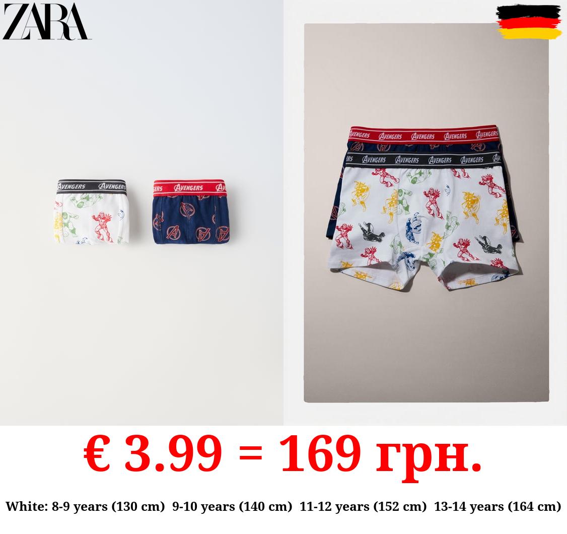 6-14 YEARS/ KIDS/ PACK OF TWO AVENGERS © MARVEL BOXERS