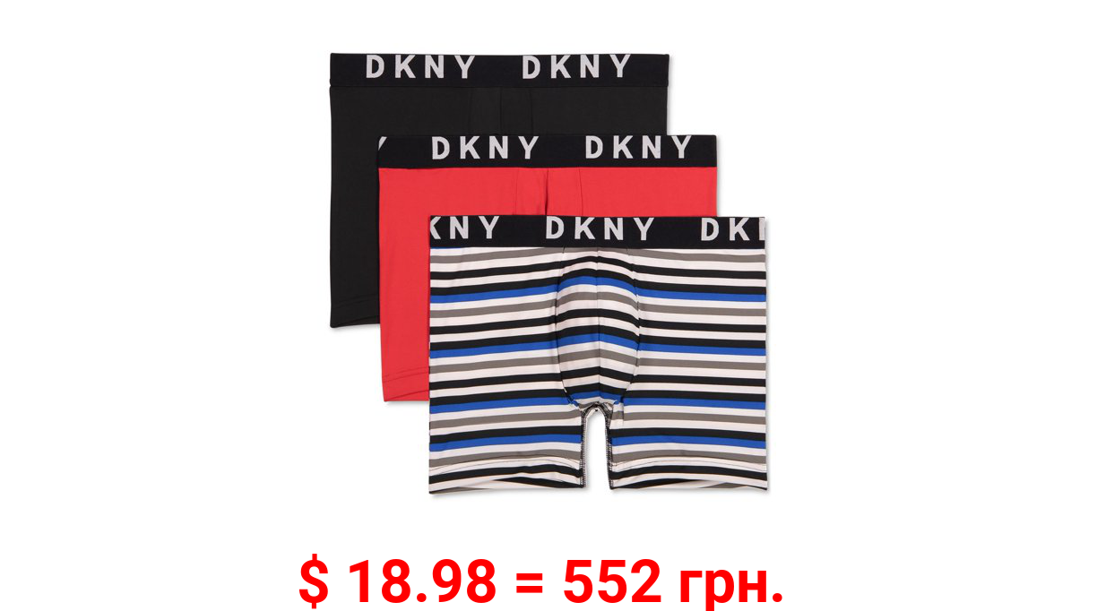 DKNY Mens Underwear 3 Pack Assorted Micro Boxer Brief