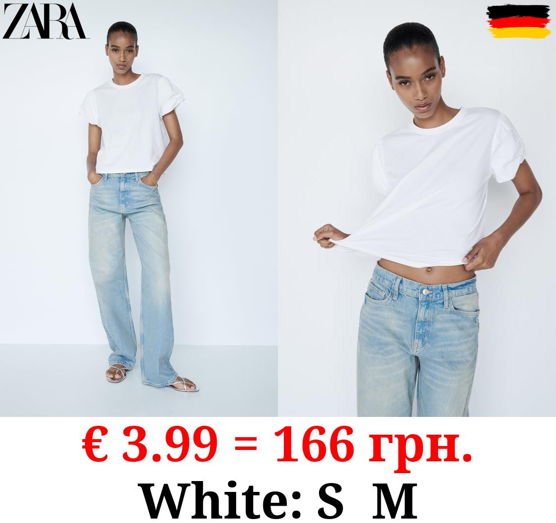 POPLIN SLEEVE T-SHIRT