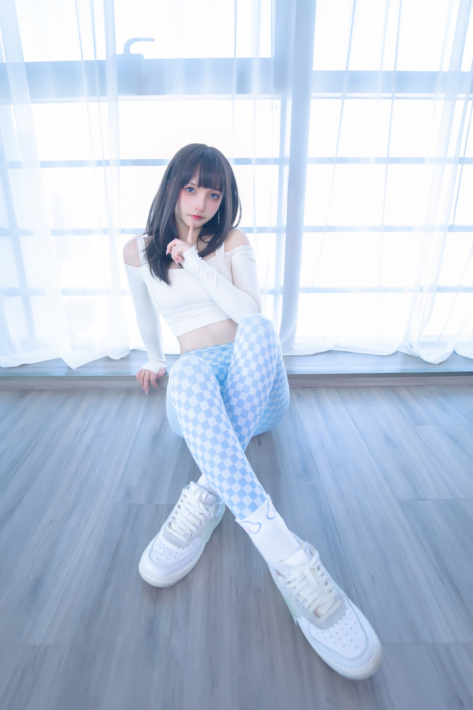 神楽坂真冬 - NO.93 蓝白格 [75P-172MB] 50