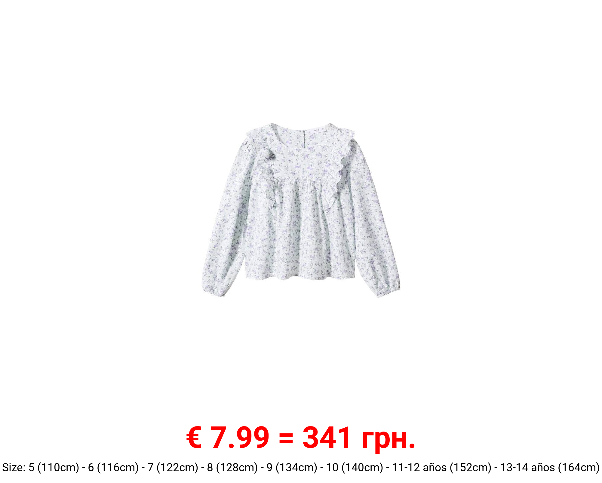 Blusa floral volantes