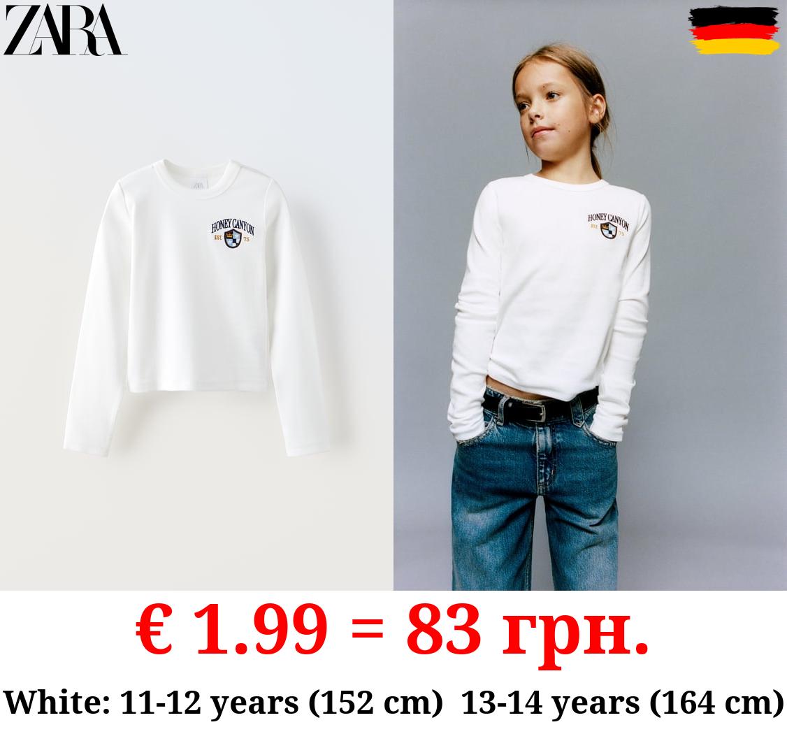 EMBROIDERED RIBBED T-SHIRT