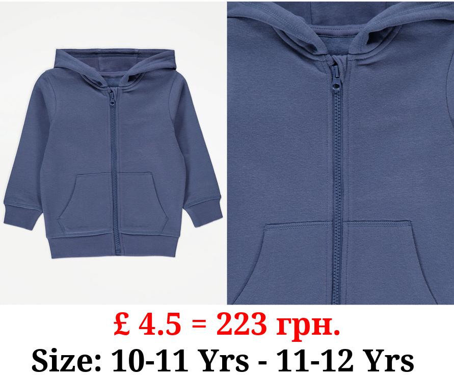 Blue Zip Up Hoodie