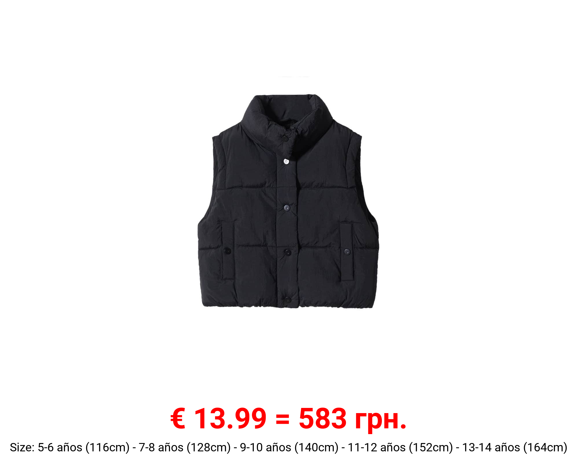 Chaleco acolchado botones