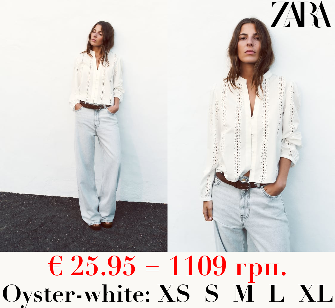 BLOUSE WITH CUTWORK EMBROIDERY