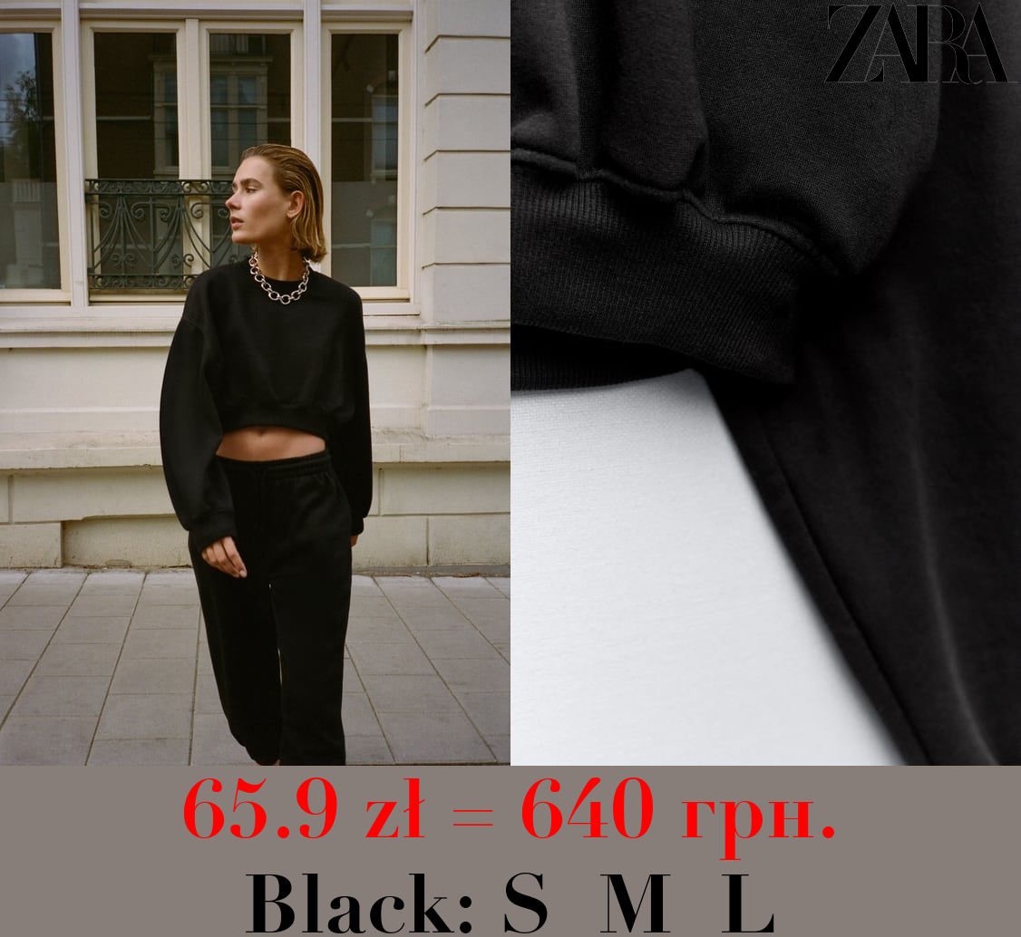 BASIC CROPPED SWEATSHIRT