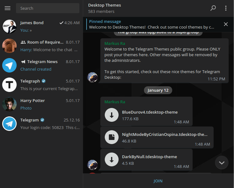 Сделать тему для телеграм. Телеграмм темная тема. Темная темка в телеграмм. Telegram desktop темы.