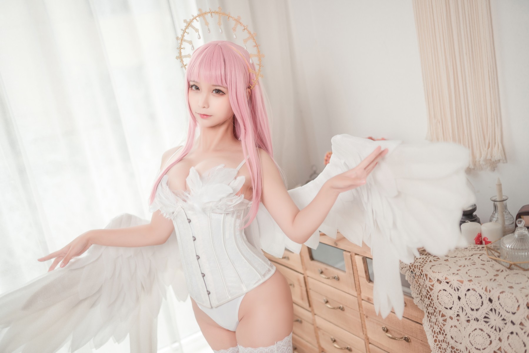 Cosplay 蠢沫沫 Chunmomo 沫沫真爱版 天使本-光天使 34