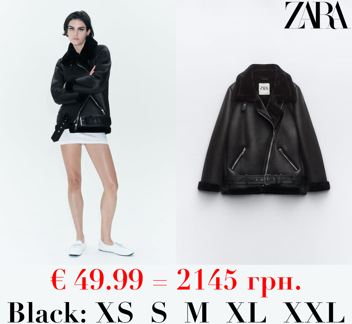 ZW COLLECTION DOUBLE-FACED BIKER JACKET