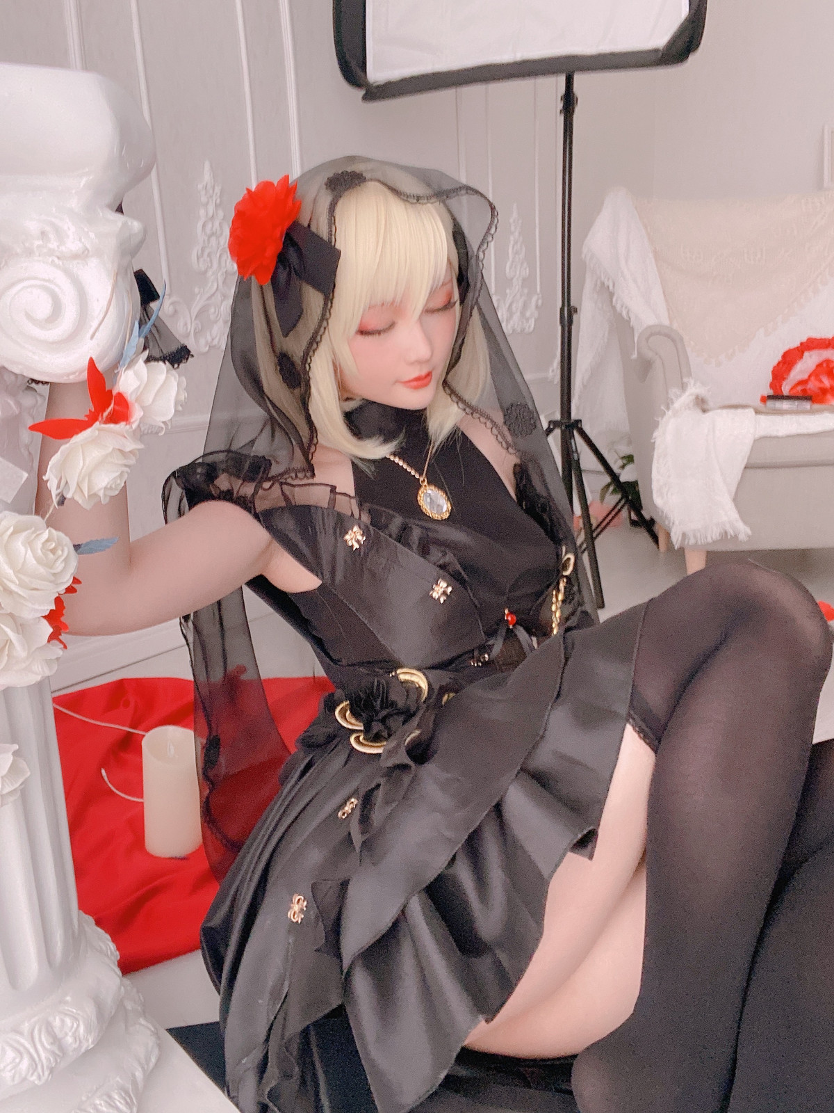 Cosplay 星之迟迟Hoshilily Z23婚纱 45
