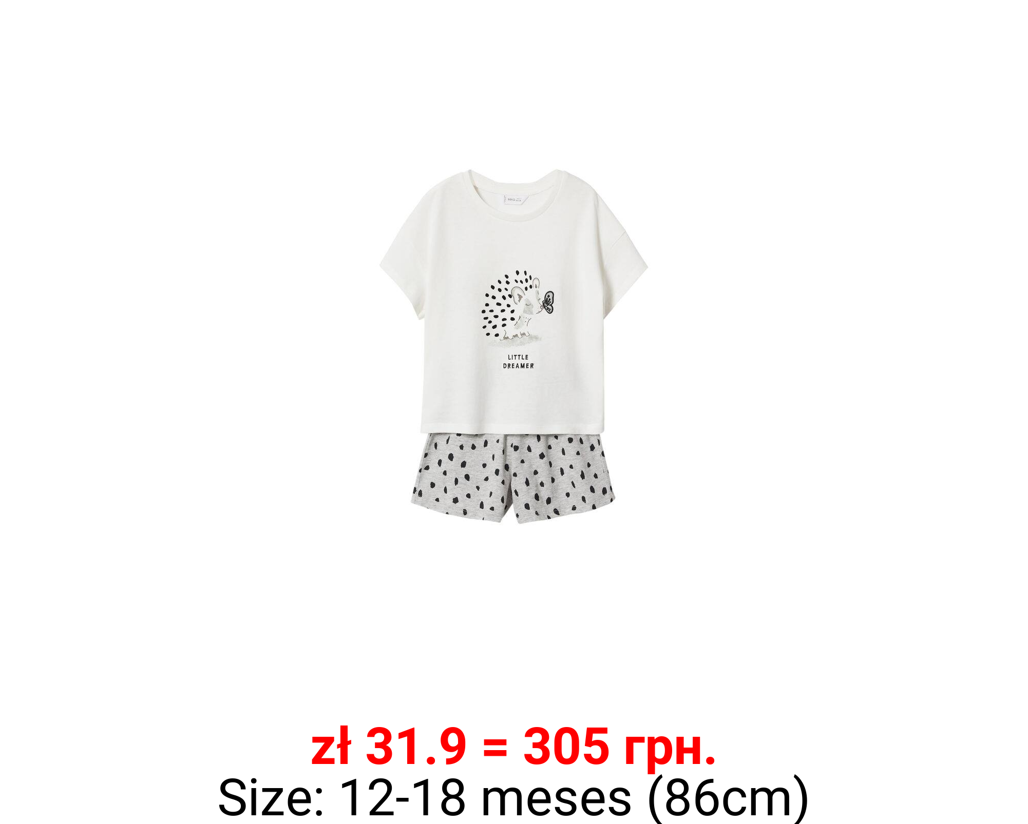 Pijama corto estampado