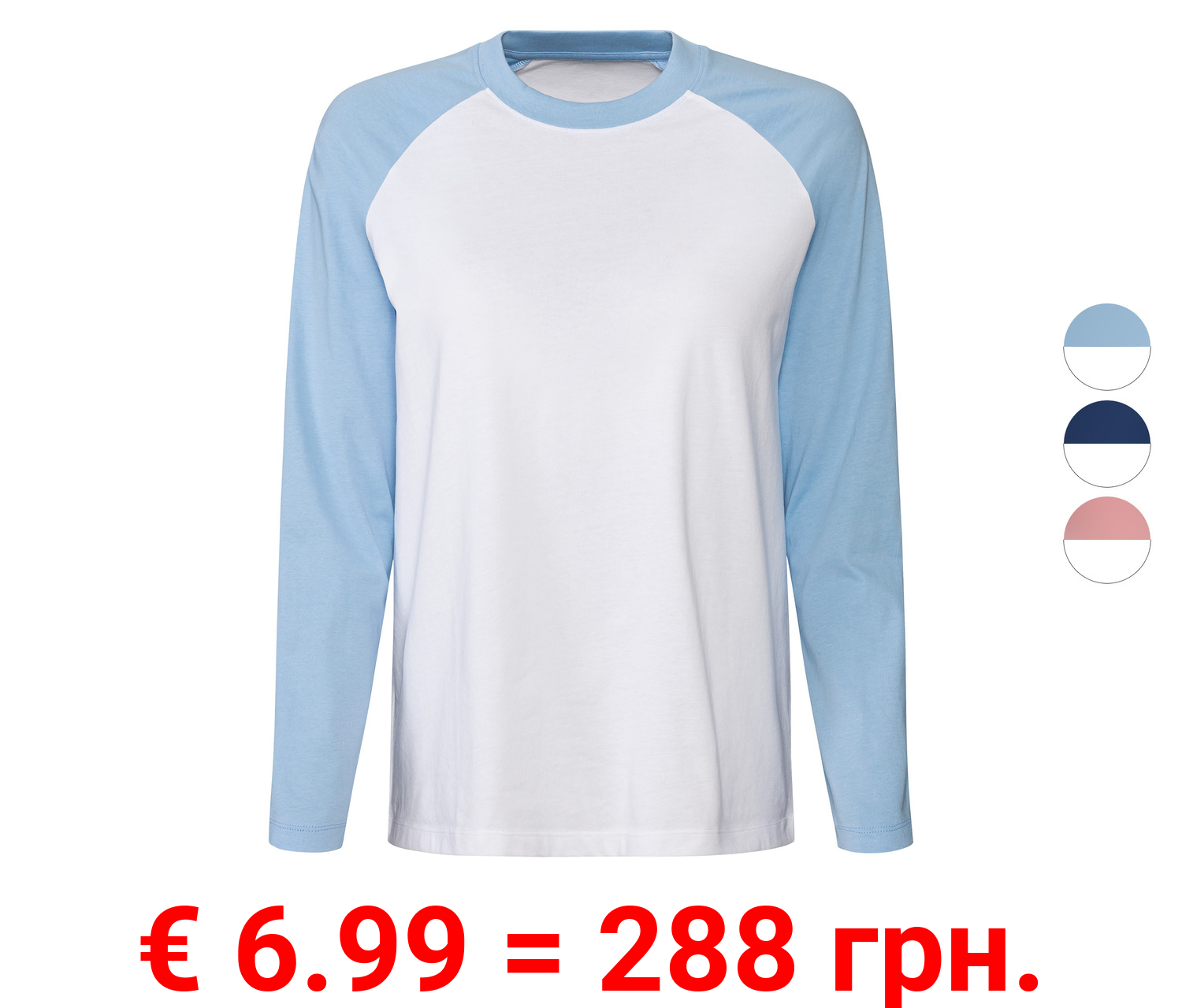 esmara® Damen Langarmshirt aus reiner Baumwolle