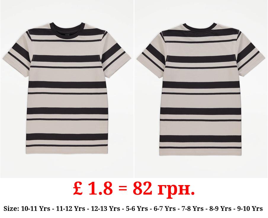 Beige Striped T-Shirt