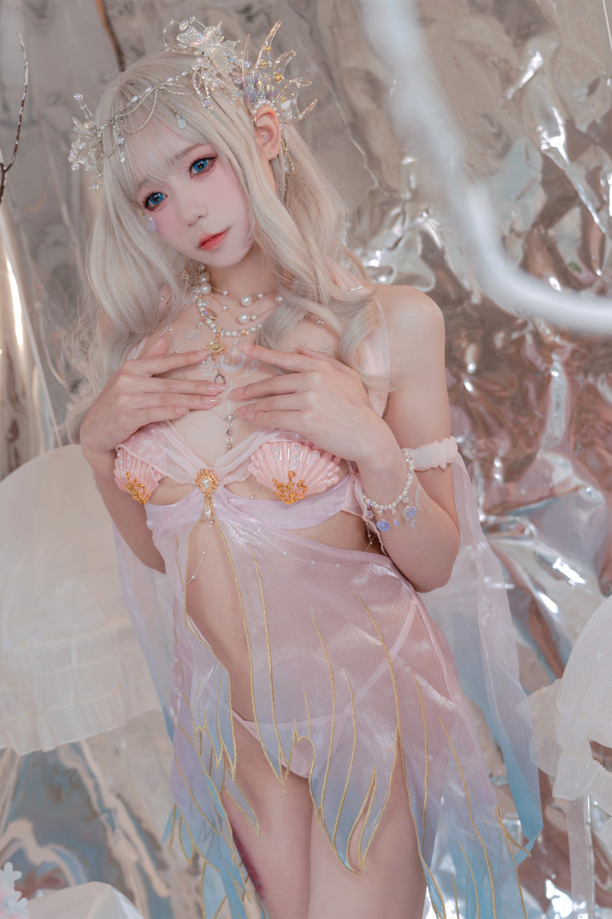 Cosplay 咬一口兔娘 海的女儿 Mermaid 11