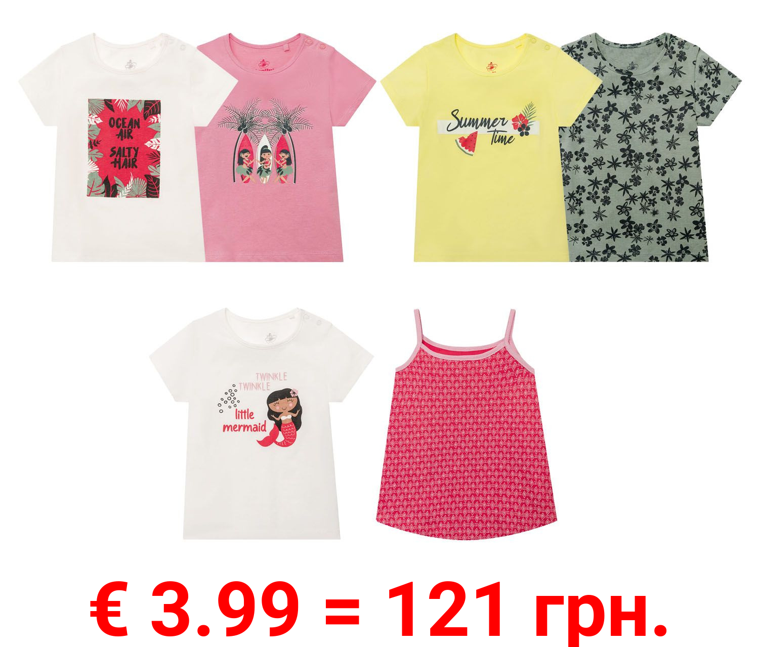 LUPILU® 2 Kleinkinder Mädchen T-Shirts