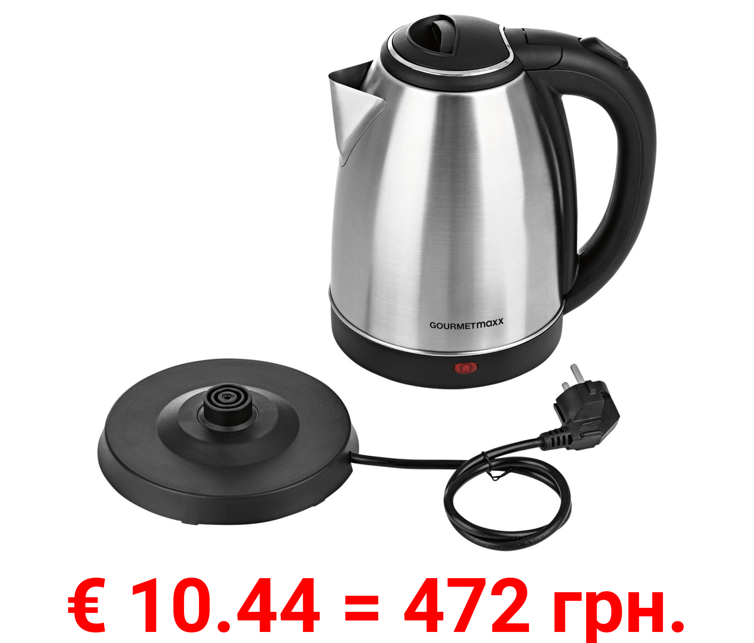 GOURMETmaxx Edelstahl Wasserkocher 1,8 l