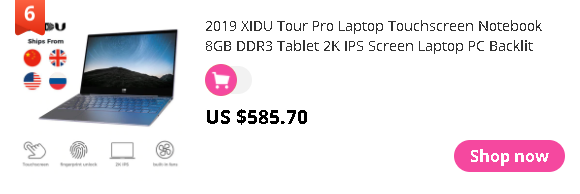 2019 XIDU Tour Pro Laptop Touchscreen Notebook 8GB DDR3 Tablet 2K IPS Screen Laptop PC Backlit Keyboard Notebook Fingerprint
