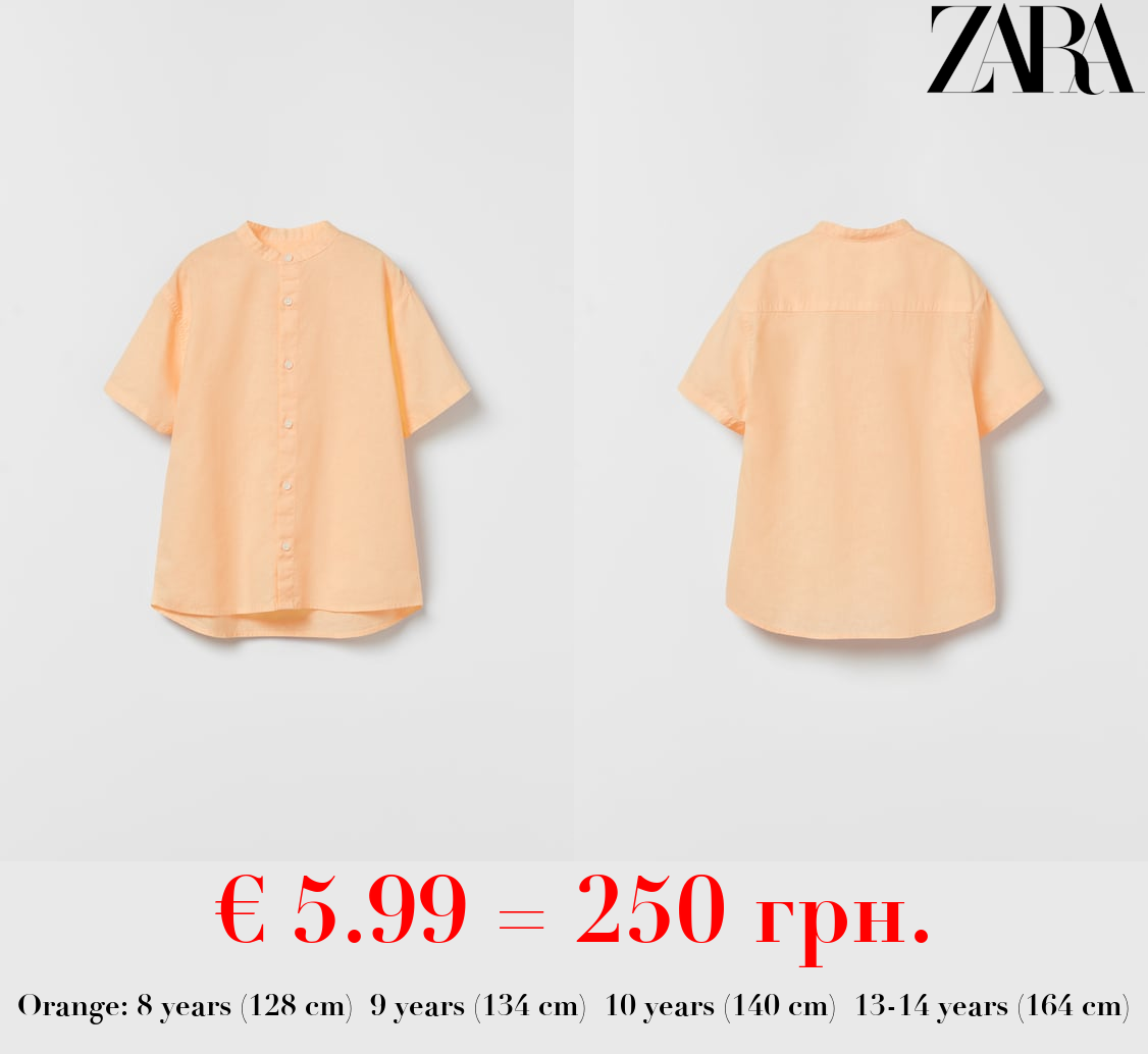 DYED LINEN-BLEND SHIRT