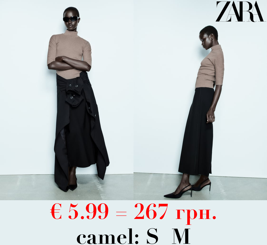 COTTON MOCK NECK T-SHIRT