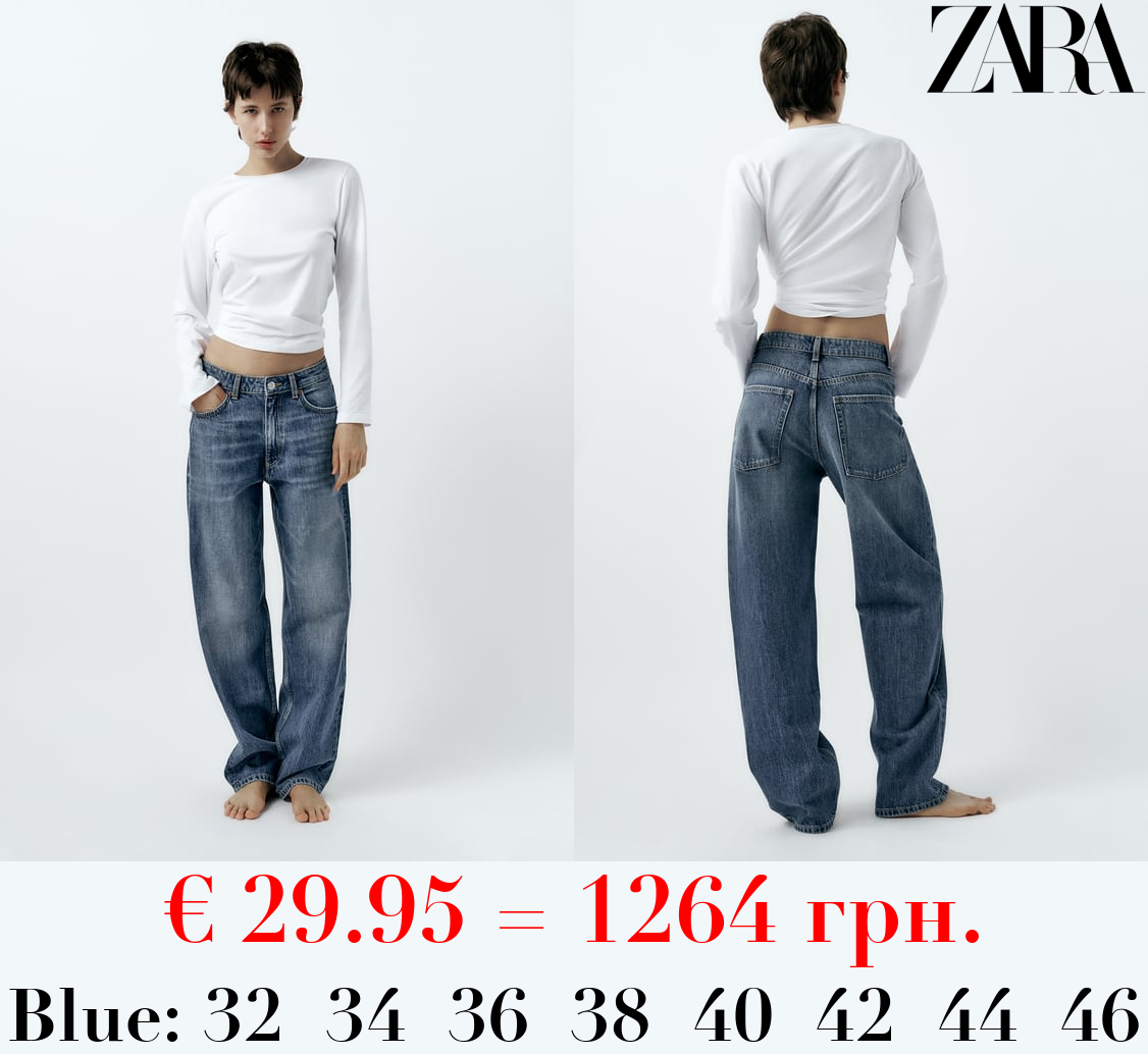 MID-RISE TAILORED BALLOON JEANS