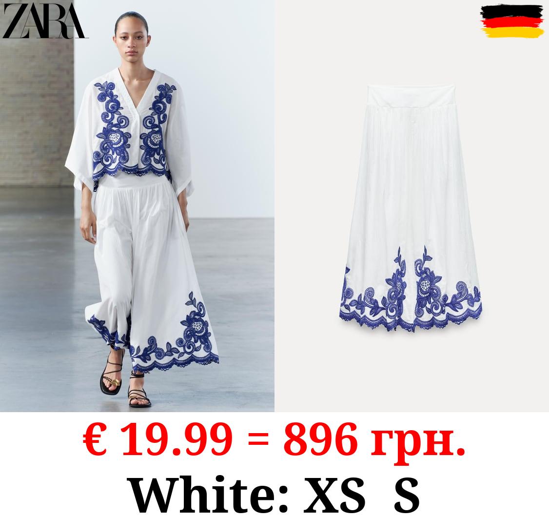 ZW COLLECTION SKIRT WITH CONTRAST EMBROIDERY