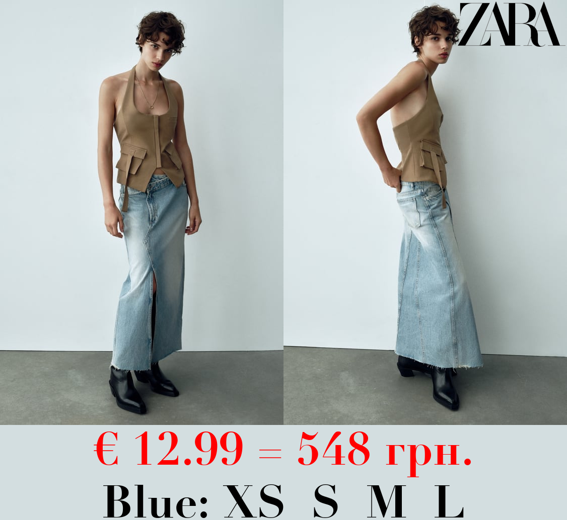 LONG DENIM TRF SKIRT