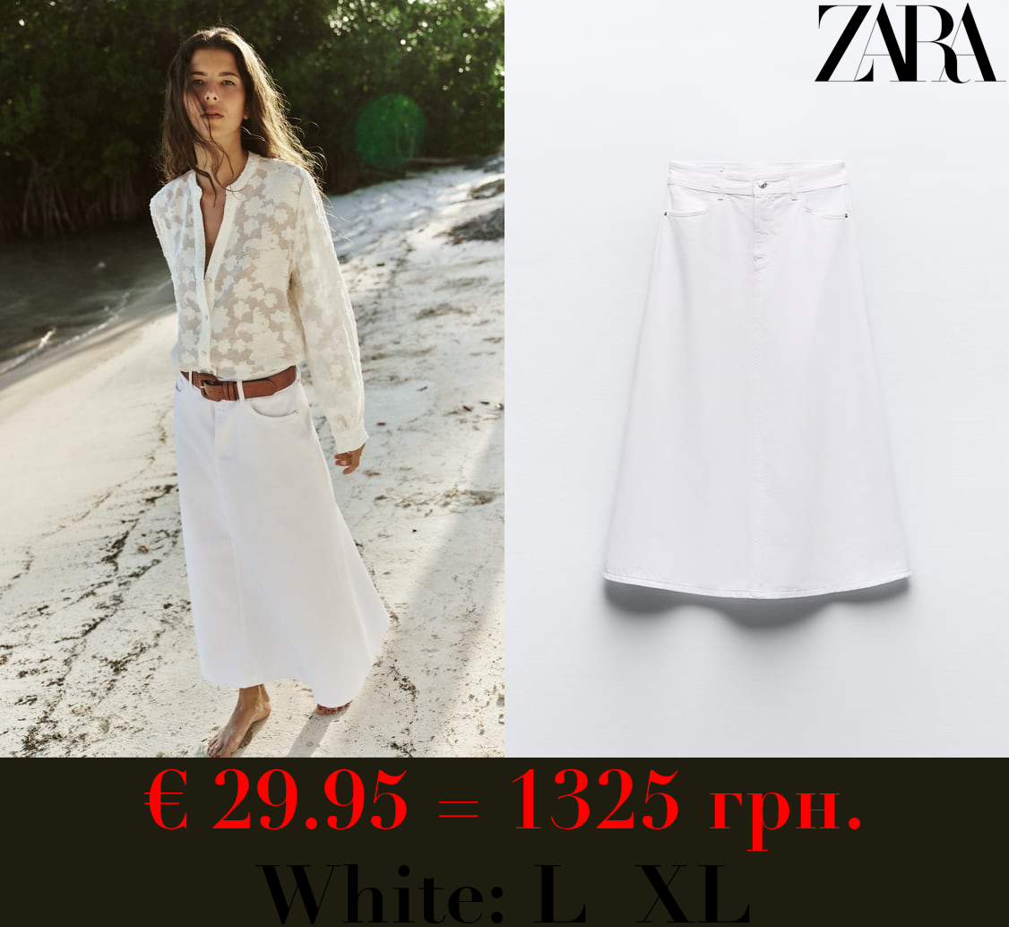 Z1975 DENIM CAPE MIDI SKIRT