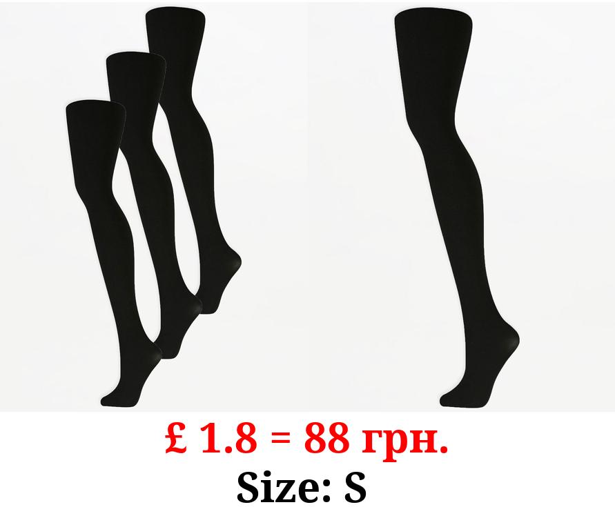 Black 60 Denier Opaque Tights 3 Pack
